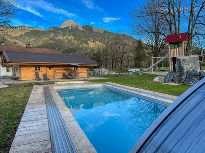 Hofeigener Außenpool zum Schimmen © Klarerhof Wassersport im hofeigenen Pool auf dem Klarerhof