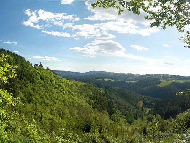 Panorama Lamitztal im Frankenwald