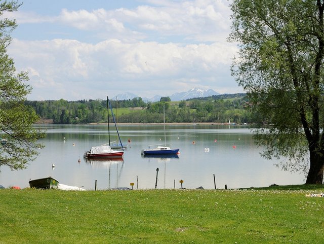 Badeplatz am Simssee in der Region Chiemsee