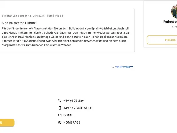 Kontaktdaten am Ende des Hofeintrages © Blauer Gockel Kontaktdaten am Ende des Hofeintrages