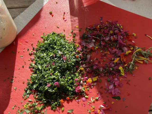 ...werden klein geschnitten - © Tatjana Seel klein geschnittene Gartenkräuter