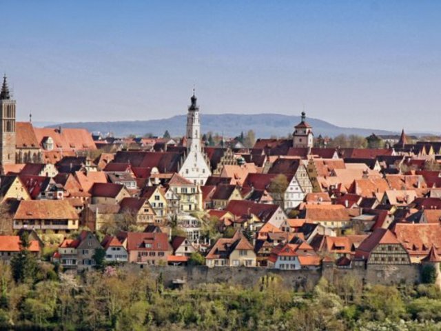 Stadtpanorama von Rothenburg ob der Tauber