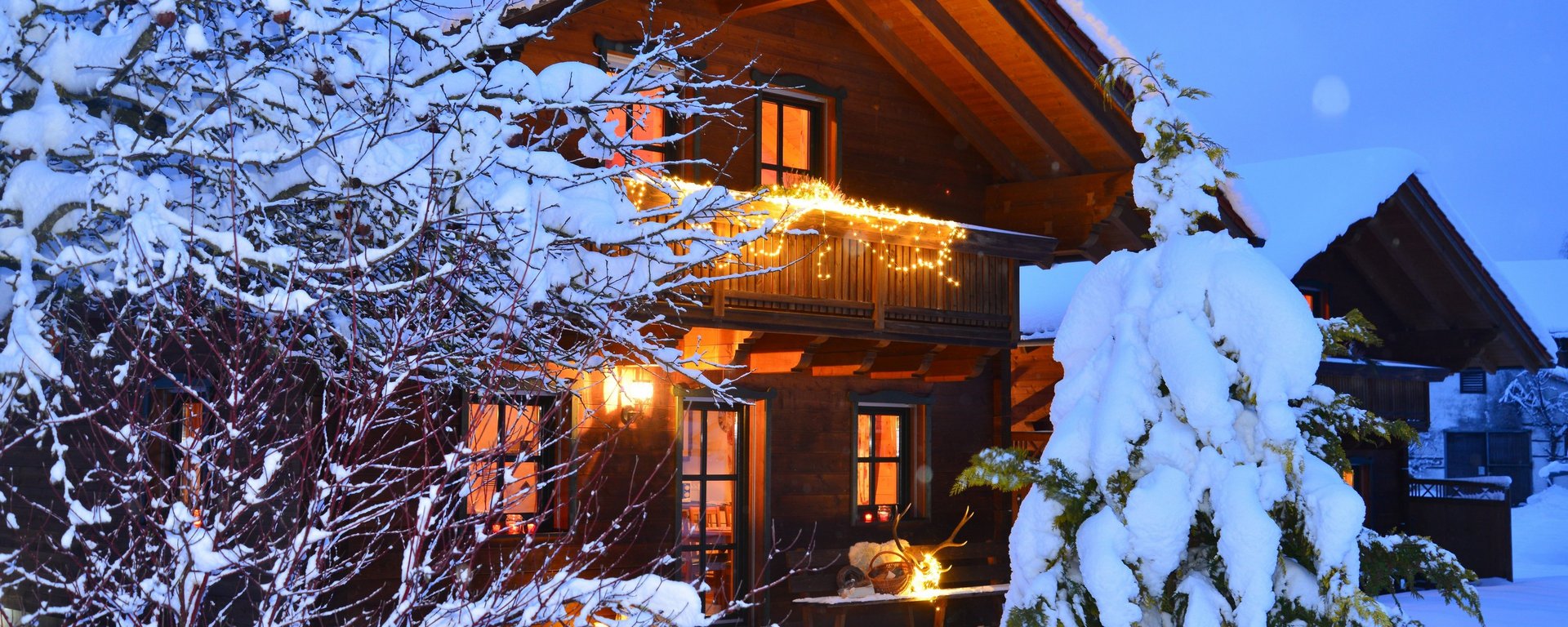 Winterurlaub in Chalets auf dem Bauernhof in Bayern