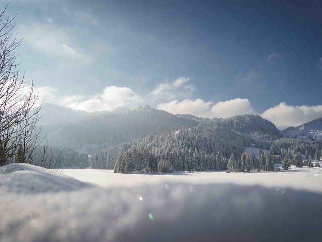 Winterlandschaft zwischen Tegernsee und Schliersee