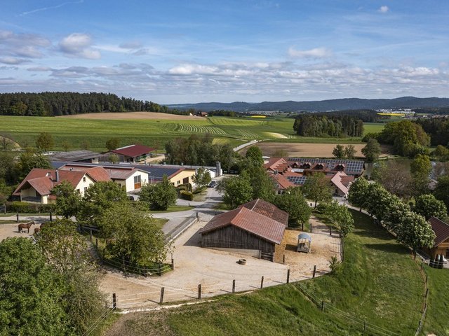 Blick von Oben auf das Anwesen