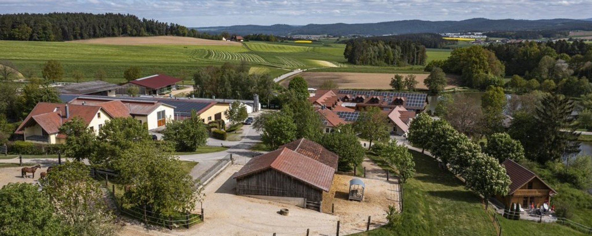 Blick von Oben auf das Anwesen