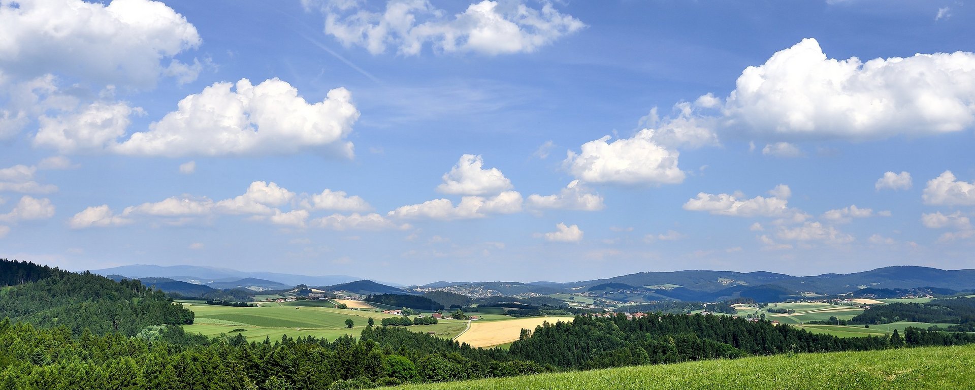 Weite Landschaft im Bayerischen Wald