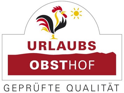 Qualitätsgeprüfter UrlaubsObsthof © Gütesiegel Qualitätsgeprüfter UrlaubsObsthof der Bundesarbeitsgemeinschaft für Urlaub auf dem Bauernhof und Landtourismus in Deutschland e.V.