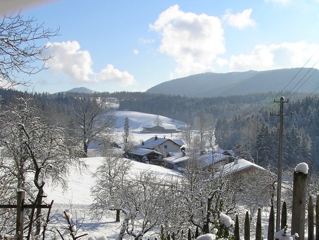 Winterpanorama Landschaft in der Alpenregion Tegernsee Schliersee