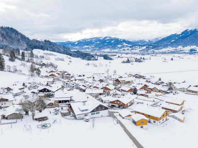 Luftbild Panorama des Strublhof in Rettenberg im Allgäu