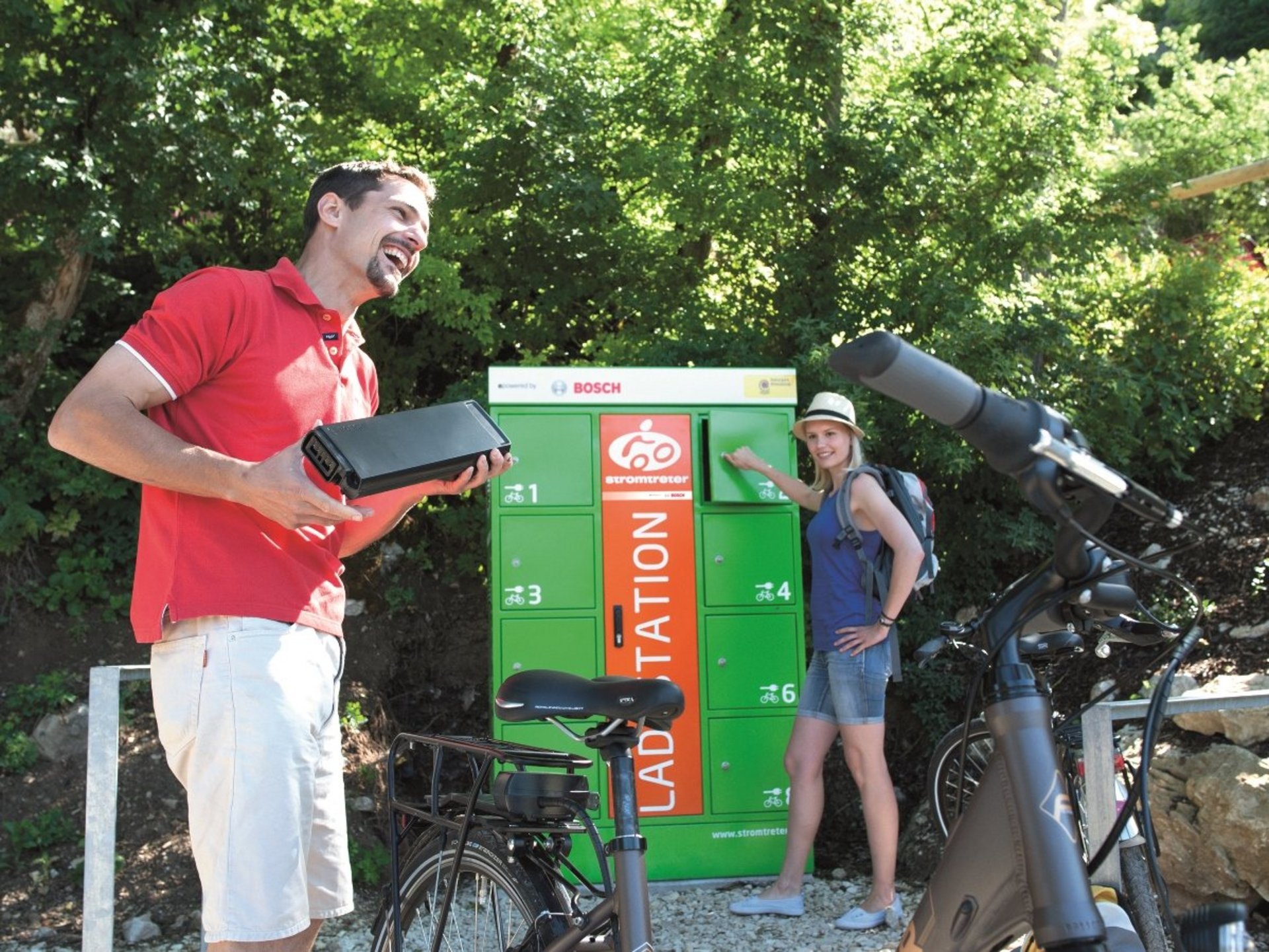 E-Bike Ladestation im Naturpark Altmühltal