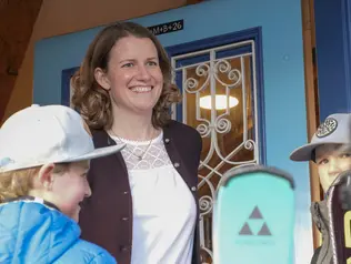 Gastgeberin Eva Kennerknecht am Ferienhof Kennerknecht