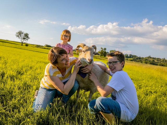 Hirtenwanderung beim Ferienhof Neudeck in Leutershausen