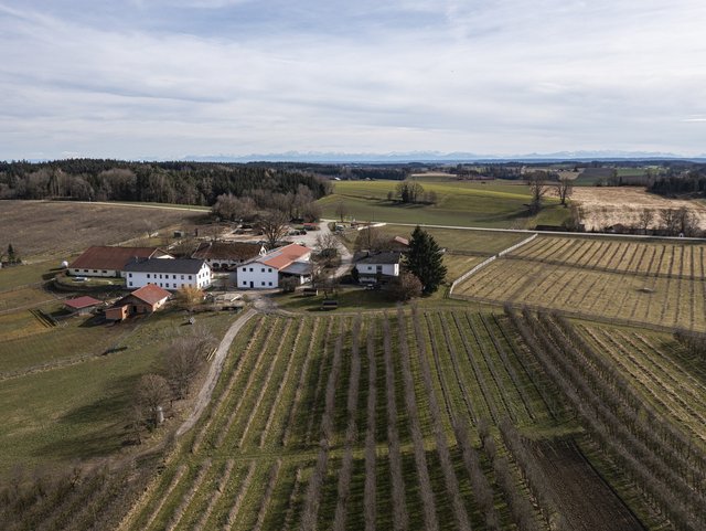 Der Winklhof in Ostbayern von oben