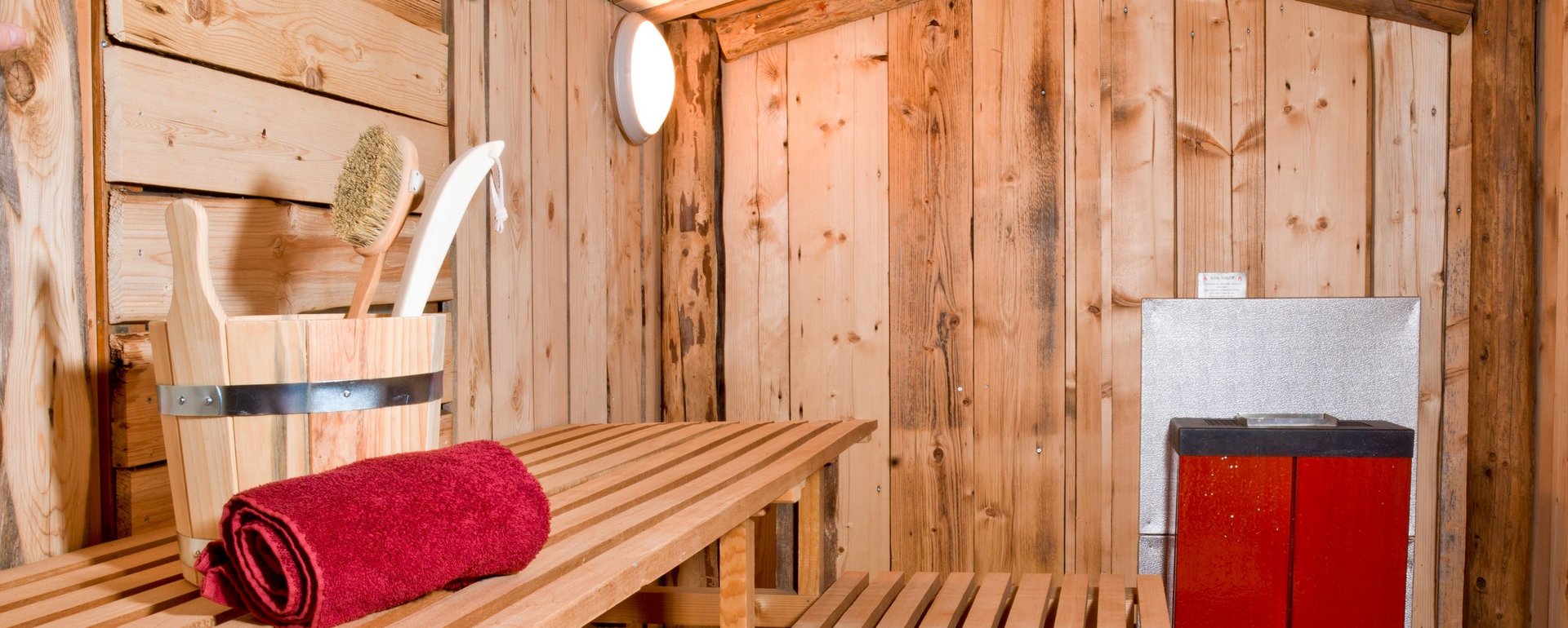 Eigene Sauna für die Gäste im Urlaub