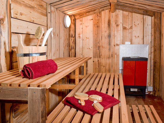 Eigene Sauna für die Gäste im Urlaub