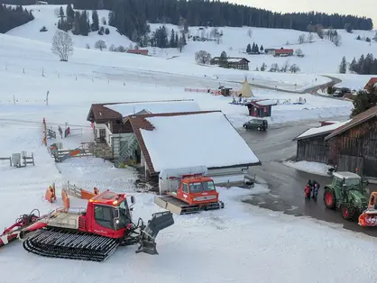Mitfahren in der Pistenraupe