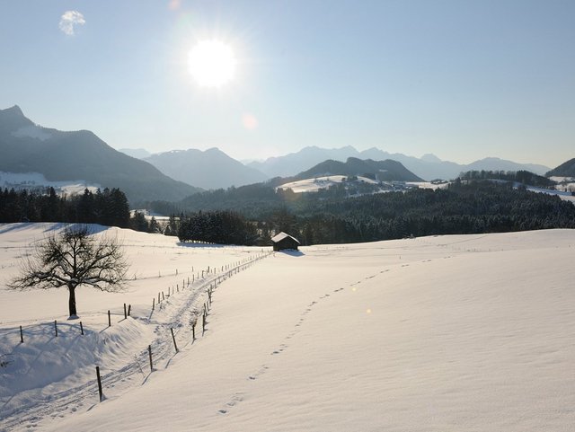 Winterlandschaft in der Region Chiemsee