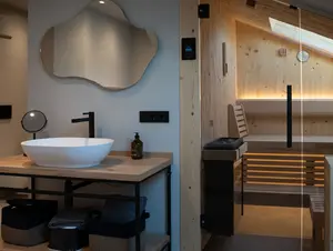 Eigene Sauna in den FeWos © Oida Knoglerhof Eigene Sauna in den FeWos