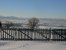Blick in die winterliche Landschaft in Bayern