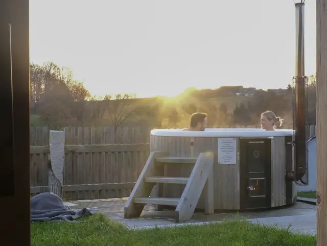 Entspannen im warmen Hot Tub