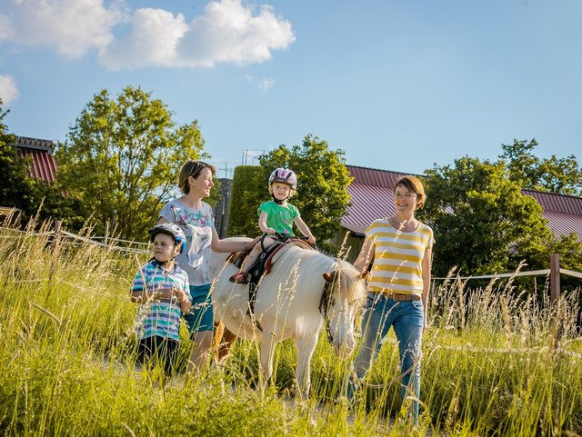 Ponyreiten beim Ferienhof Neudeck in Leutershausen