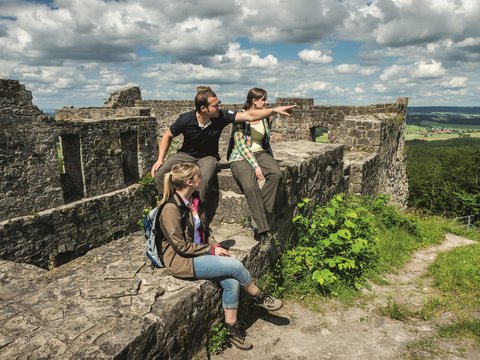 Wanderung zur Burgruine Bramberg in den Hassbergen