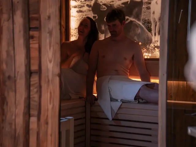 Auszeit in der hofeigenen Sauna im Allgäu