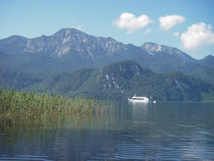 Schiffahrt mit Aussicht © T. Kujat Mit dem Schiff über den Kochelsee mit Ausblick auf die Berge
