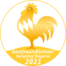 Logo Auszeichnung Goldener Gockel 2021 für die gastfreundlichsten Ferienhöfe Bayerns