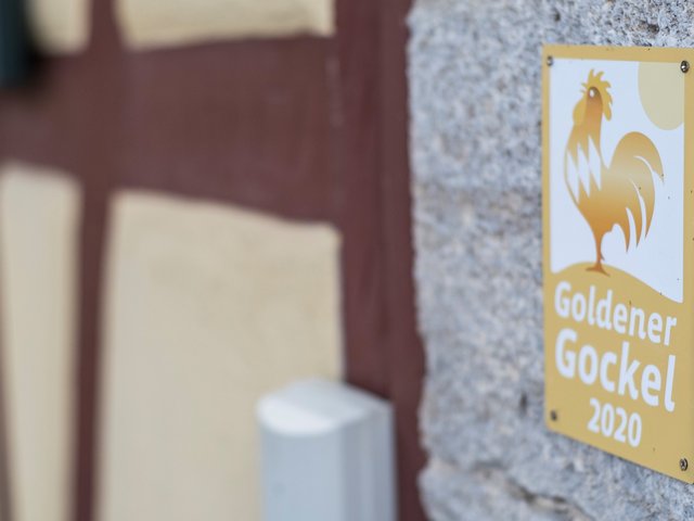 Auszeichnung Goldener Gockel 2020 am Hellbachhof in Simmershofen