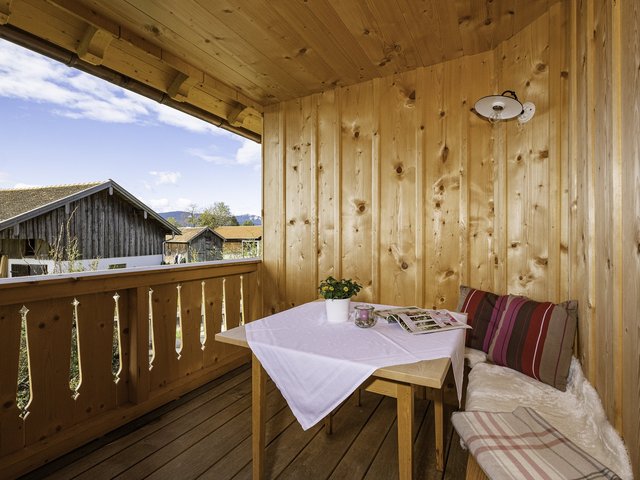 Ausblick vom Balkon in der Ferienwohnung