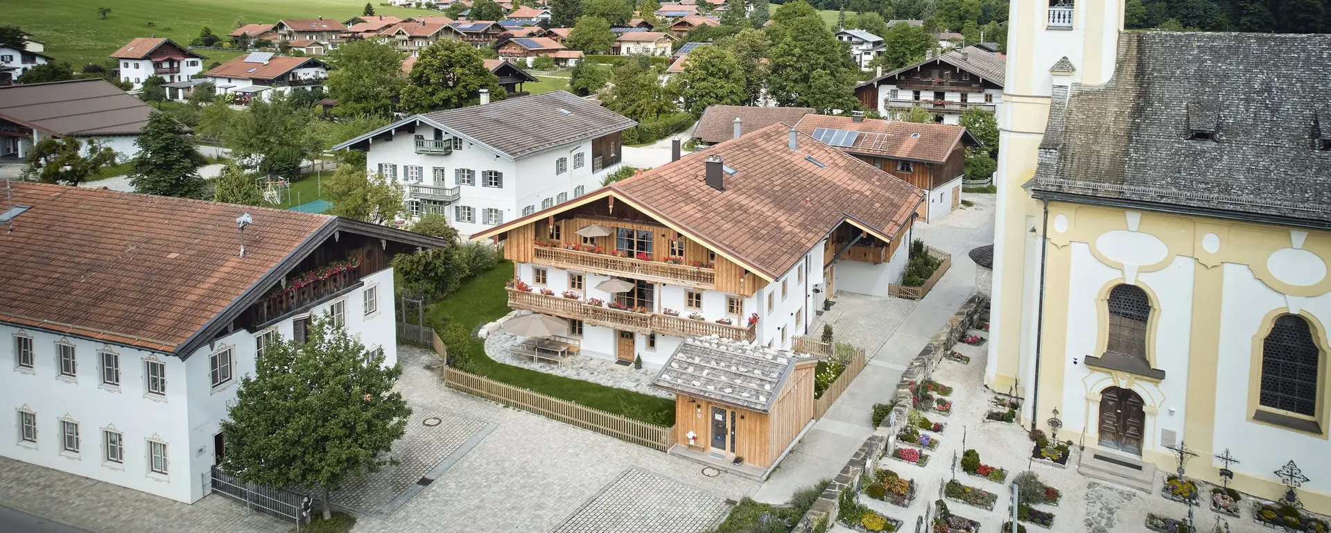 Luftaufnahme des Hofes Oida Knoglerhof