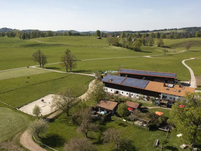 Luftansicht Reitplatz Hof Gottenau
