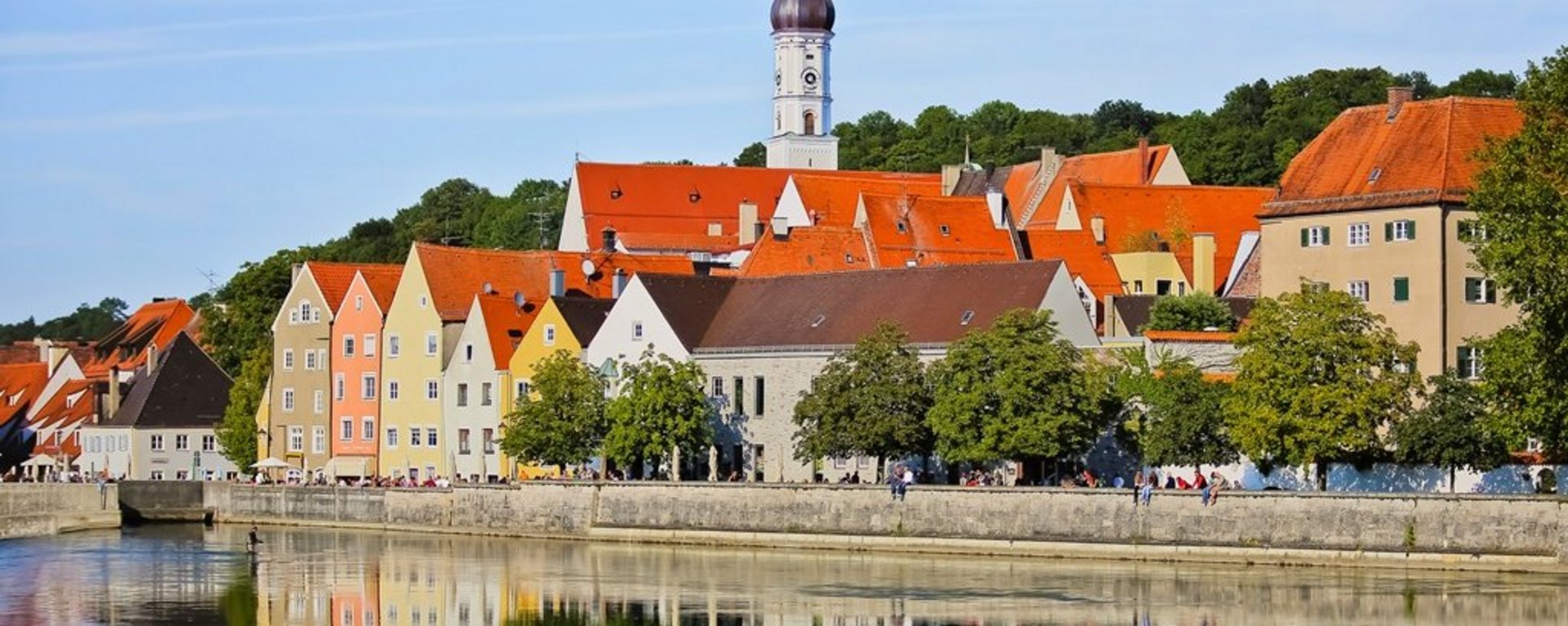 Stadt Landsberg am Lech mit Blick auf den Lech und Altstadt