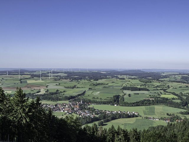 Weitblick ins Umland vom Frankenwald vom Schlossberghof