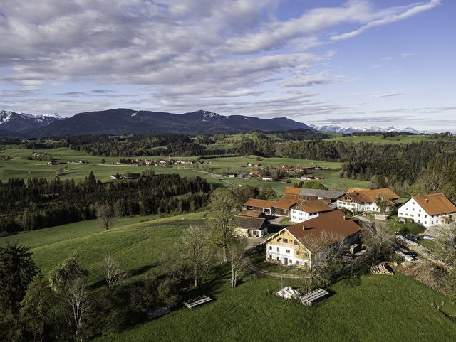 Ausblick vom Hügel bei Ferien beim Baur