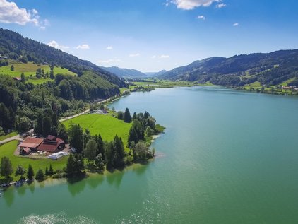 Bauernhof auf der Halbinsel am Alpsee