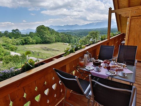 herrlicher Ausblick beim Frühstücken vom Balkon