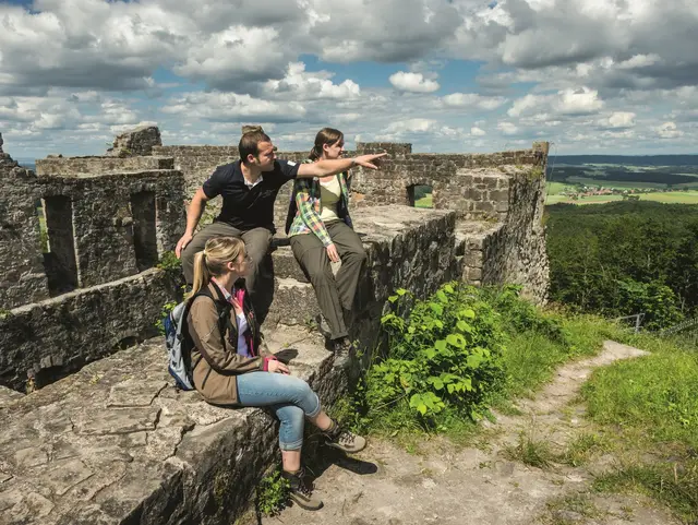 Wanderung zur Burgruine Bramberg in den Hassbergen