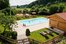 Pool mit Liegewiese auf dem Ferienparadies Huberhof in Tittmoning Oberbayern