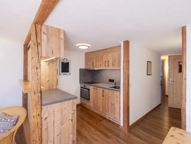Holzküche in der Ferienwohnung