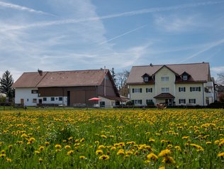 Außenansicht des Wellness Ferienhofs im Allgäu