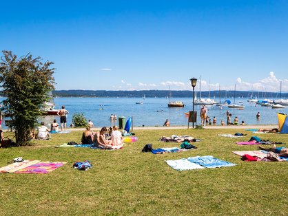 Badestelle in Utting © Robert Klinger Strandbad am Ammersee in Utting