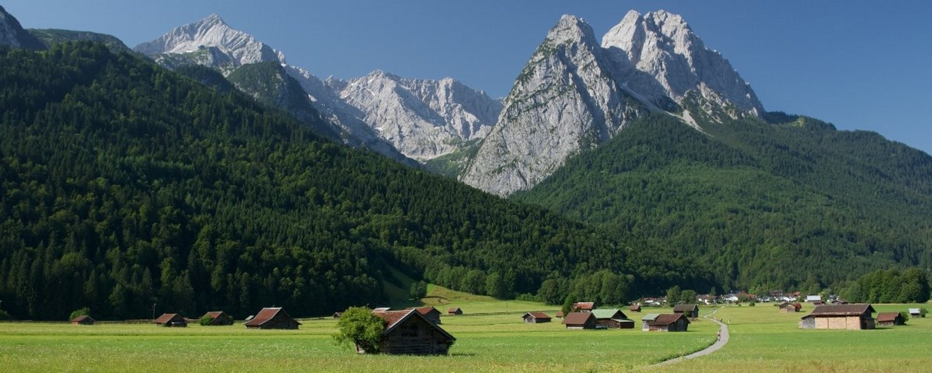 Blick von Garmisch zur Zugspitze