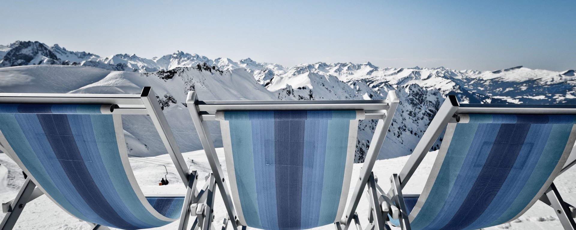 Entspannung im Liegestuhl auf dem Nebelhorn