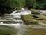 Flusslauf mit Wasserfall im Westallgäu