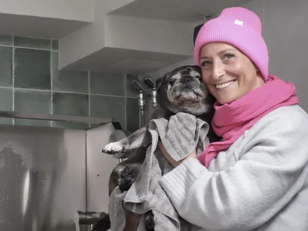 Hundedusche im Erdgeschoss